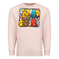 Pale Pink Softball nana leopard frame Premium Sweatshirt - LillyAllenDesigns