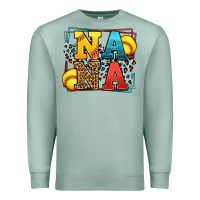 Seafoam Softball nana leopard frame Premium Sweatshirt - LillyAllenDesigns