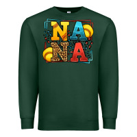 Sports Green Softball nana leopard frame Premium Sweatshirt - LillyAllenDesigns