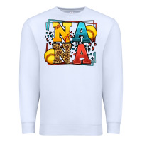 White Softball nana leopard frame Premium Sweatshirt - LillyAllenDesigns