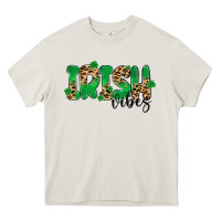 Cream ırısh vibes Heavy Core Tee - MaliasSmallBusiness