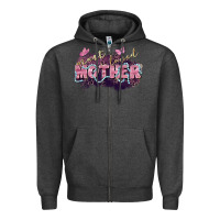 Charcoal Heather Most loved mother Mother's Day Zipper Hoodie - FaDigitalArtStudio