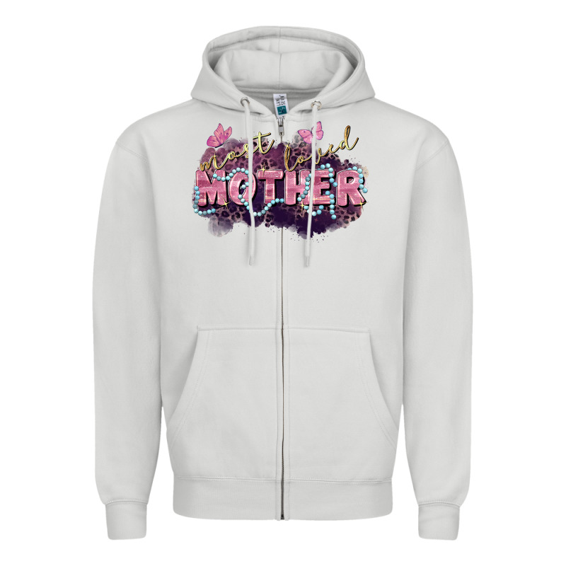 Most Loved Mother Mother's Day Zipper Hoodie by FaDigitalArtStudio | Teevron