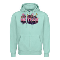 Seafoam Most loved mother Mother's Day Zipper Hoodie - FaDigitalArtStudio