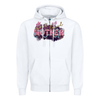 White Most loved mother Mother's Day Zipper Hoodie - FaDigitalArtStudio