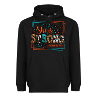 Black She is strong proverbs 31:25 Heavyweight Hoodie - LillyAllenDesigns