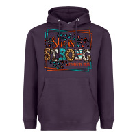 Plum She is strong proverbs 31:25 Heavyweight Hoodie - LillyAllenDesigns