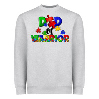 Heather Grey Dad of warrior Heavyweight Sweatshirt - CowGirlArtShop
