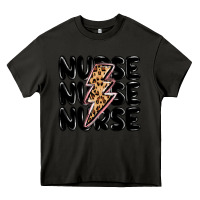 Asphalt nurse lightning bolt Heavy Core Tee - MaliasSmallBusiness