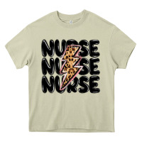 Mossy nurse lightning bolt Heavy Core Tee - MaliasSmallBusiness