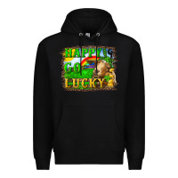 Black happy go lucky goat Premium Hoodie - RanaPortraitStore
