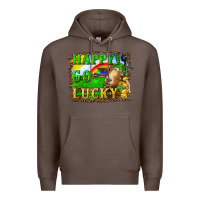 Coffee happy go lucky goat Premium Hoodie - RanaPortraitStore
