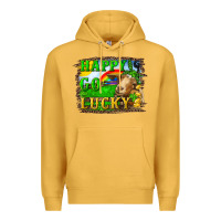 Mustard happy go lucky goat Premium Hoodie - RanaPortraitStore