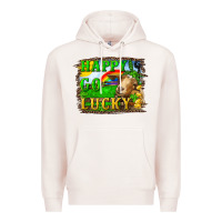 Pale Pink happy go lucky goat Premium Hoodie - RanaPortraitStore