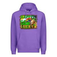 Purple happy go lucky goat Premium Hoodie - RanaPortraitStore