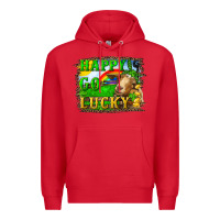 Red happy go lucky goat Premium Hoodie - RanaPortraitStore