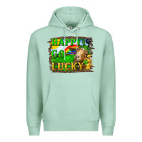 Seafoam happy go lucky goat Premium Hoodie - RanaPortraitStore