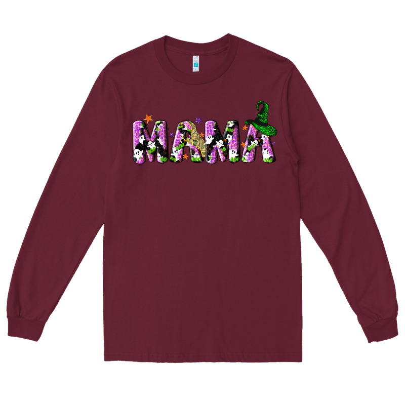 Halloween Spooky Mama Long Sleeve Tee by NancyCooperArtShop | Teevron