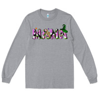 Heather Grey Halloween spooky Mama Long Sleeve Tee - NancyCooperArtShop
