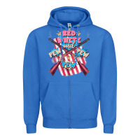 True Royal Red white and pew pew pew Zipper Hoodie - FaDigitalArtStudio