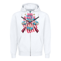 White Red white and pew pew pew Zipper Hoodie - FaDigitalArtStudio