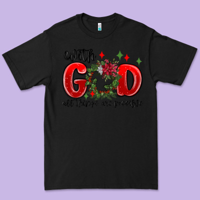 With God All Things Are Possible Premium Tee Designed By Maliassmallbusiness