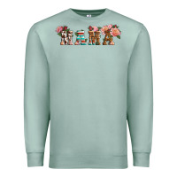 Seafoam western mama pink roses Mother's Day Premium Sweatshirt - LillyAllenDesigns