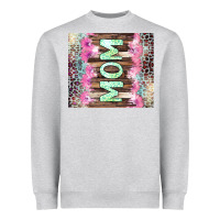 Heather Grey Mom leopard Heavyweight Sweatshirt - CowGirlArtShop