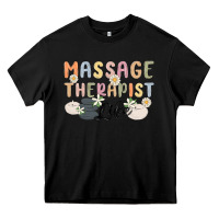 Black massage therapist life Heavy Core Tee - MaliasSmallBusiness