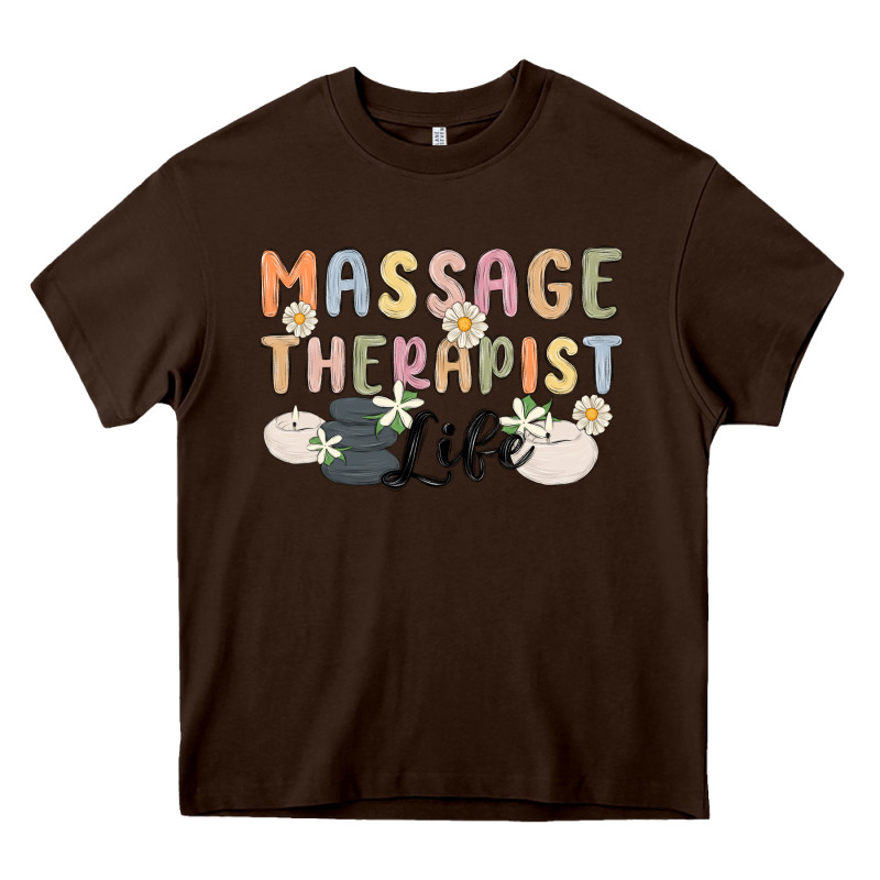 Massage Therapist Life Heavy Core Tee by MaliasSmallBusiness | Teevron