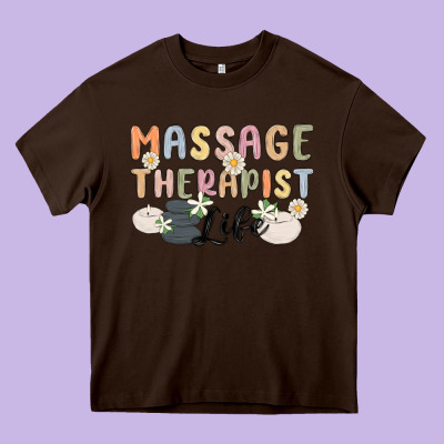 Massage Therapist Life Heavy Core Tee Designed By Maliassmallbusiness
