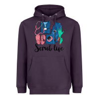 Plum Scrub Life Nurse Heavyweight Hoodie - LillyAllenDesigns