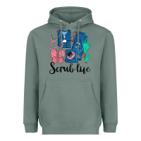 Sage Scrub Life Nurse Heavyweight Hoodie - LillyAllenDesigns