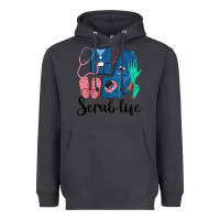 Smoke Scrub Life Nurse Heavyweight Hoodie - LillyAllenDesigns