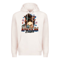 Pale Pink american babe messy bun Premium Hoodie - FaDigitalArtStudio