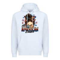 White american babe messy bun Premium Hoodie - FaDigitalArtStudio