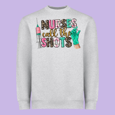 Nurses Call The Shots Heavyweight Sweatshirt Designed By Cowgirlartshop