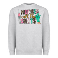 Heather Grey nurses call the shots Heavyweight Sweatshirt - CowGirlArtShop