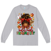 Moon Dust santas favorite pharmacist afro messy bun Long Sleeve Tee - texasbilliewilder