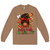 Toasted Coconut santas favorite pharmacist afro messy bun Long Sleeve Tee - texasbilliewilder
