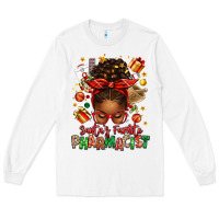 White santas favorite pharmacist afro messy bun Long Sleeve Tee - texasbilliewilder