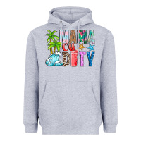 Heather Grey Mama Of Duty Heavyweight Hoodie - CowhideDigitalArt