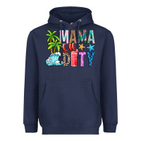 Navy Mama Of Duty Heavyweight Hoodie - CowhideDigitalArt