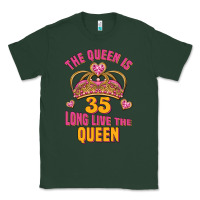 Sports Green the queen is 35 long live the queen Classic Tee - Jasminsmagicworld
