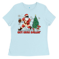 Baby Blue out here ballin' Ladies Tee - MaliasSmallBusiness