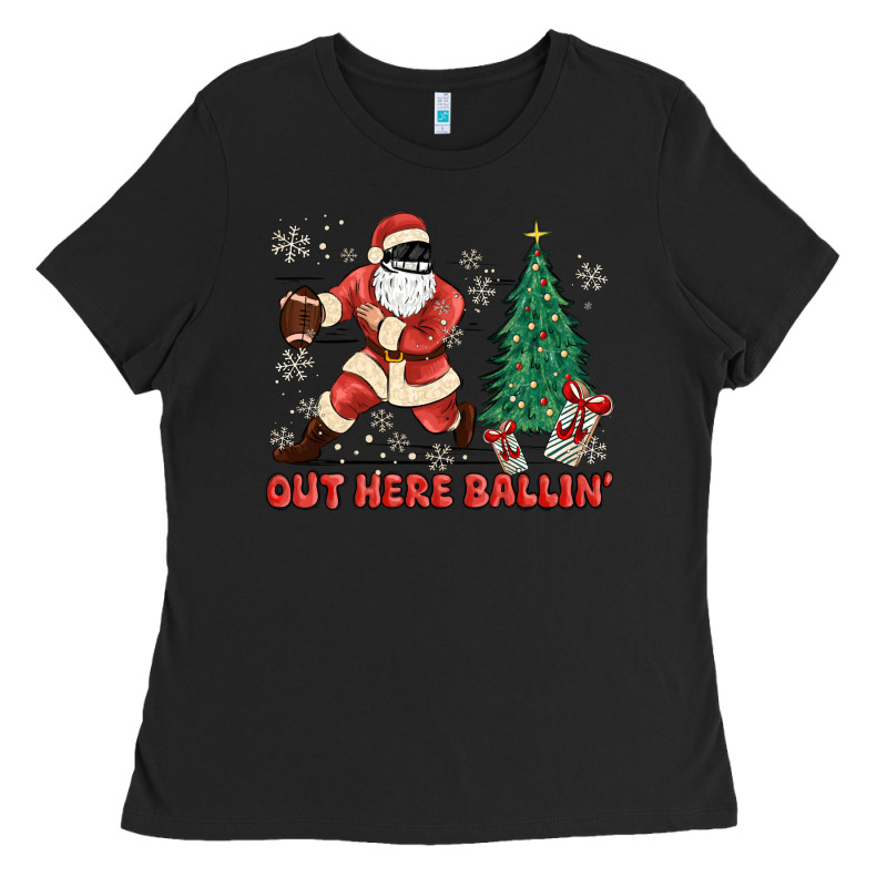 Out Here Ballin' Ladies Tee by MaliasSmallBusiness | Teevron