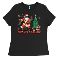 Black out here ballin' Ladies Tee - MaliasSmallBusiness