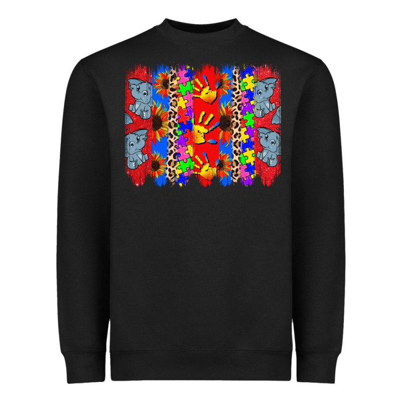 Autism Brushstrokes Heavyweight Sweatshirt by CowGirlArtShop | Teevron