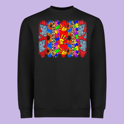 Autism Brushstrokes Heavyweight Sweatshirt Designed By Cowgirlartshop