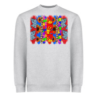 Heather Grey Autism brushstrokes Heavyweight Sweatshirt - CowGirlArtShop